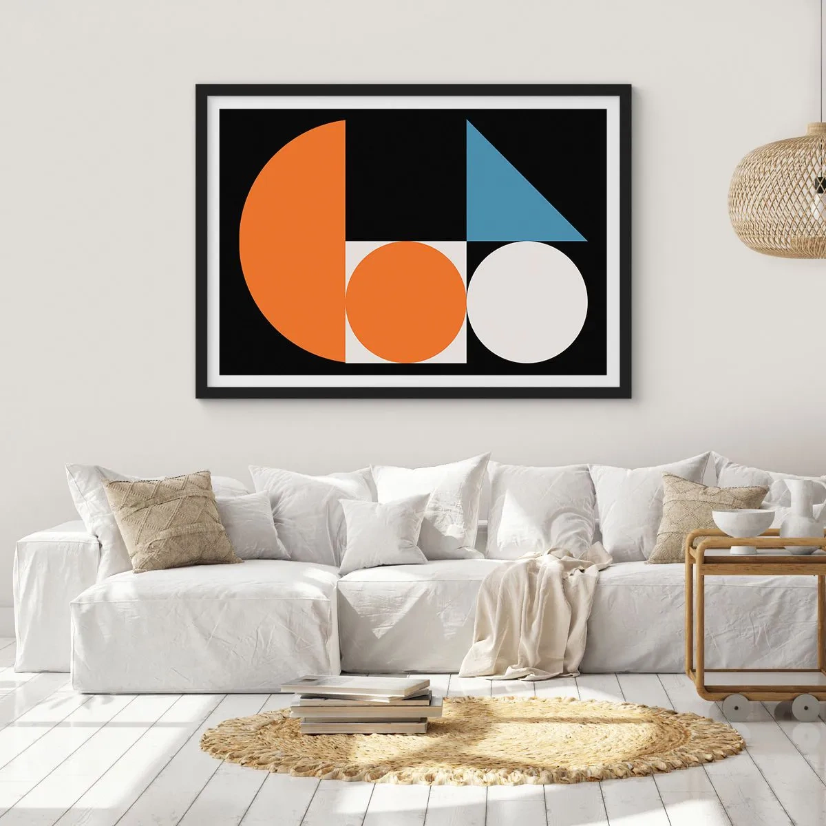 Affiche dans un cadre noir - Poster - Rangement de figures - 40x30 cm