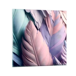 Impression sur verre - Image sur verre - Oiseau chic - 70x70 cm