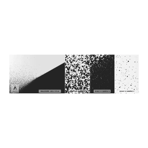 Échantillon de Papier Peint Autocollant Deluxe Sticker - De plus en plus vite, de plus en plus - Abstraction, Graphique, Noir et blanc - 100x30 cm
