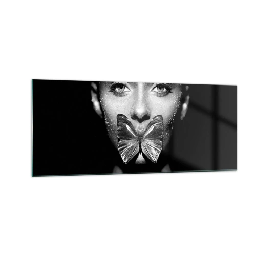 Impression sur verre - Image sur verre - Baiser papillon - 100x40 cm