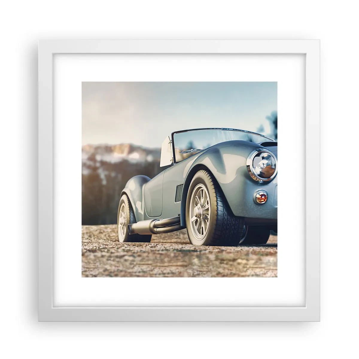 Affiche dans un cadre blanc - Poster - Ce qui compte c'est le style - 30x30 cm