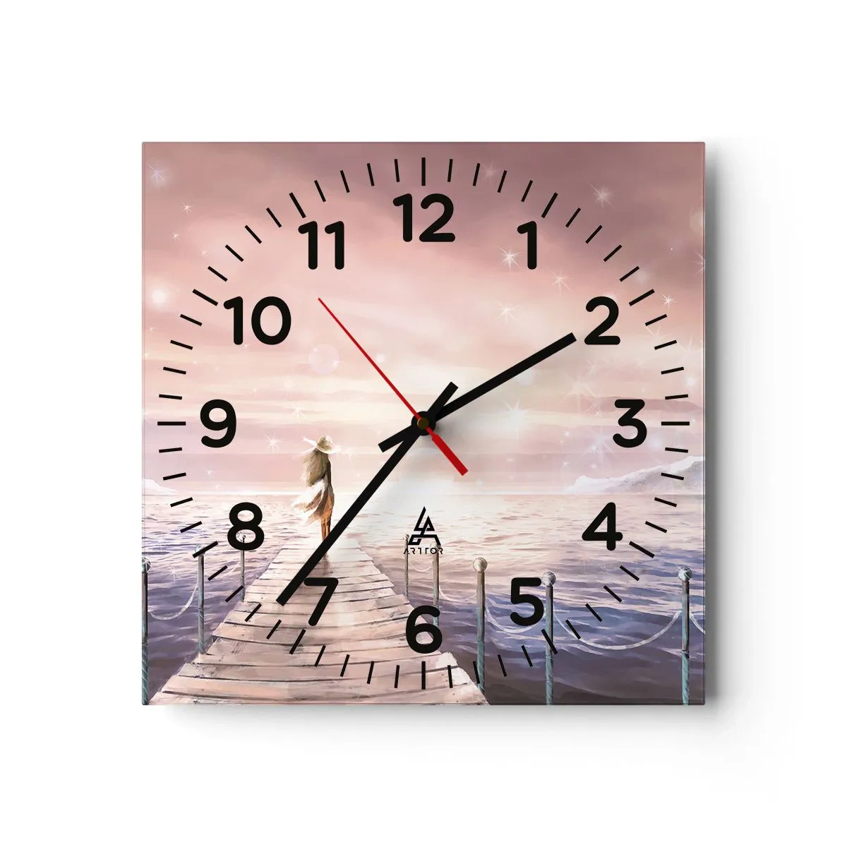 Horloge murale - Pendule murale - A la lumière d'un rêve - 30x30 cm