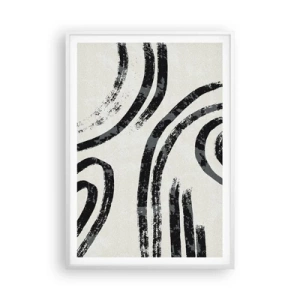Affiche dans un cadre blanc - Poster - À moitié arrêté - 70x100 cm