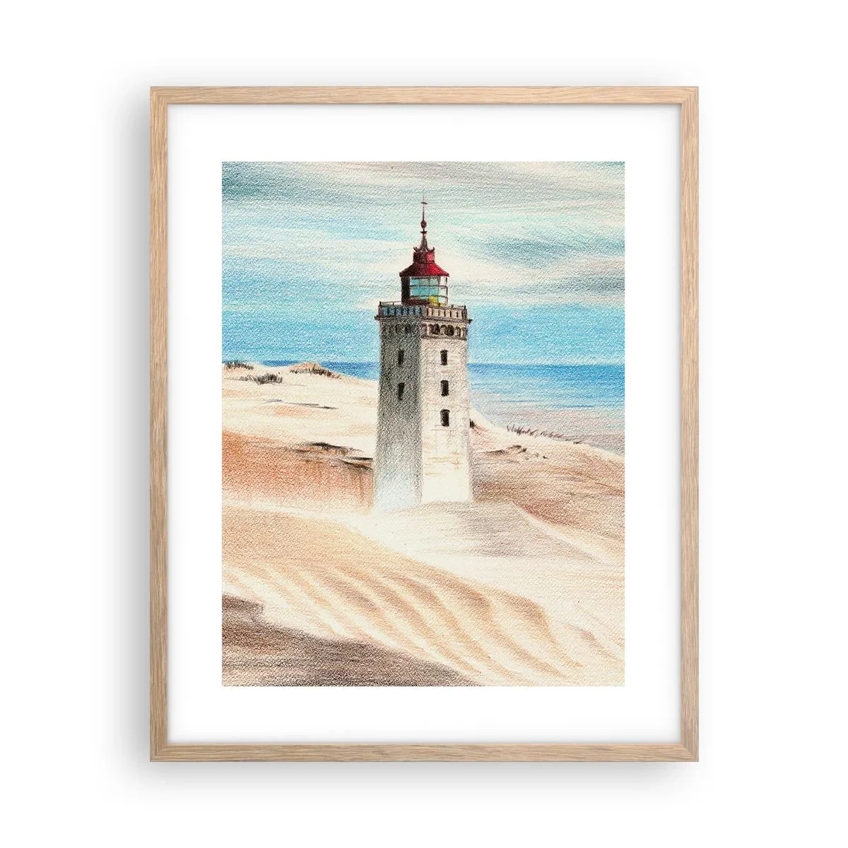 Affiche dans un chêne clair - Poster - Toujours regarder la mer - 40x50 cm