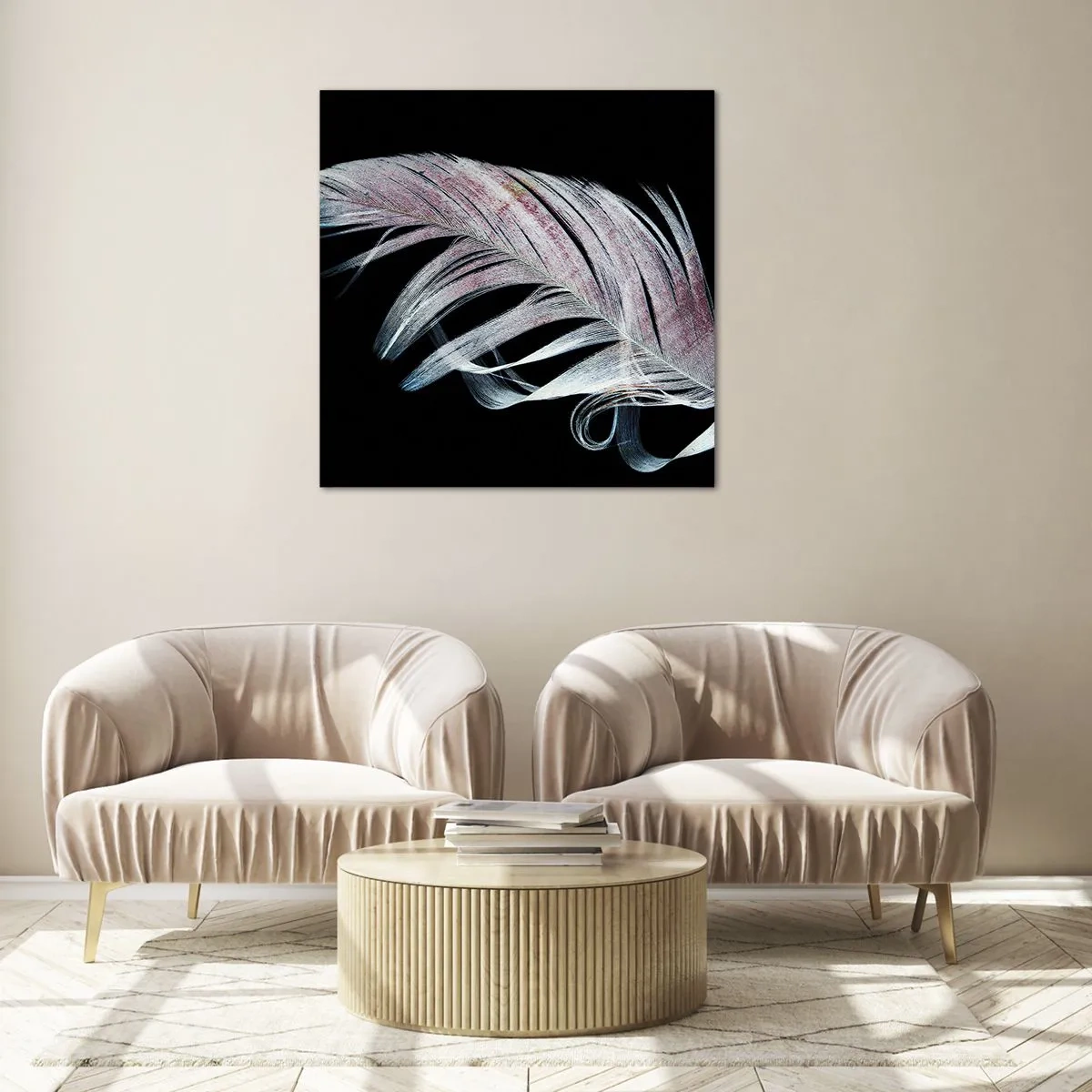 Impression sur verre - Image sur verre - Pensez au toucher - 40x40 cm