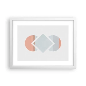 Affiche dans un cadre blanc - Poster - La situation est clair - 40x30 cm