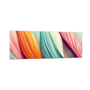 Impression sur verre - Image sur verre - Tissage arc-en-ciel - 90x30 cm