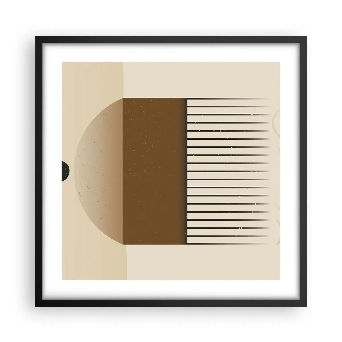 Affiche dans un cadre noir - Poster - Différents états - 50x50 cm