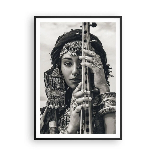 Affiche dans un cadre noir - Poster - Musique de l'Orient elle-même - 70x100 cm