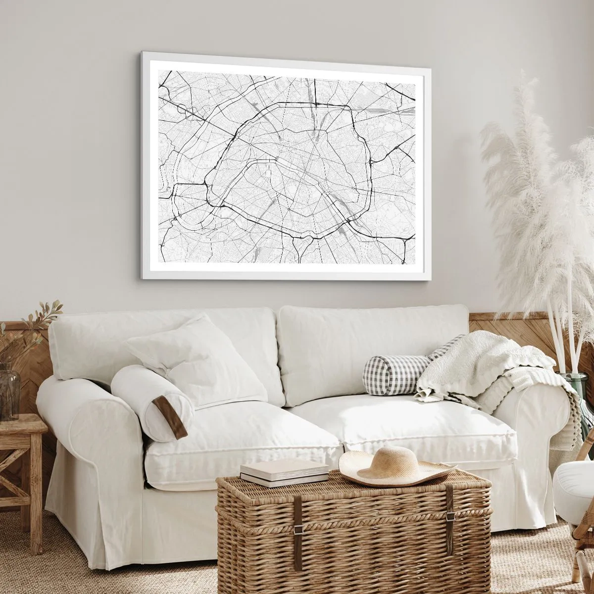 Affiche dans un cadre blanc - Poster - Fleur de Paris - 40x30 cm