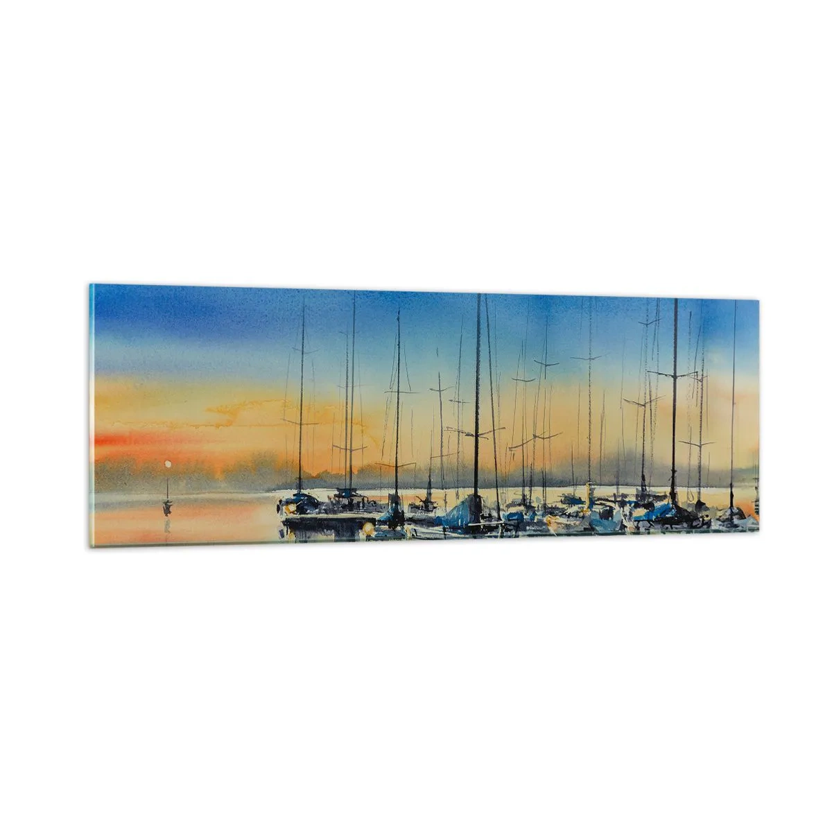 Impression sur verre - Image sur verre - Fin d'une belle journée - 90x30 cm