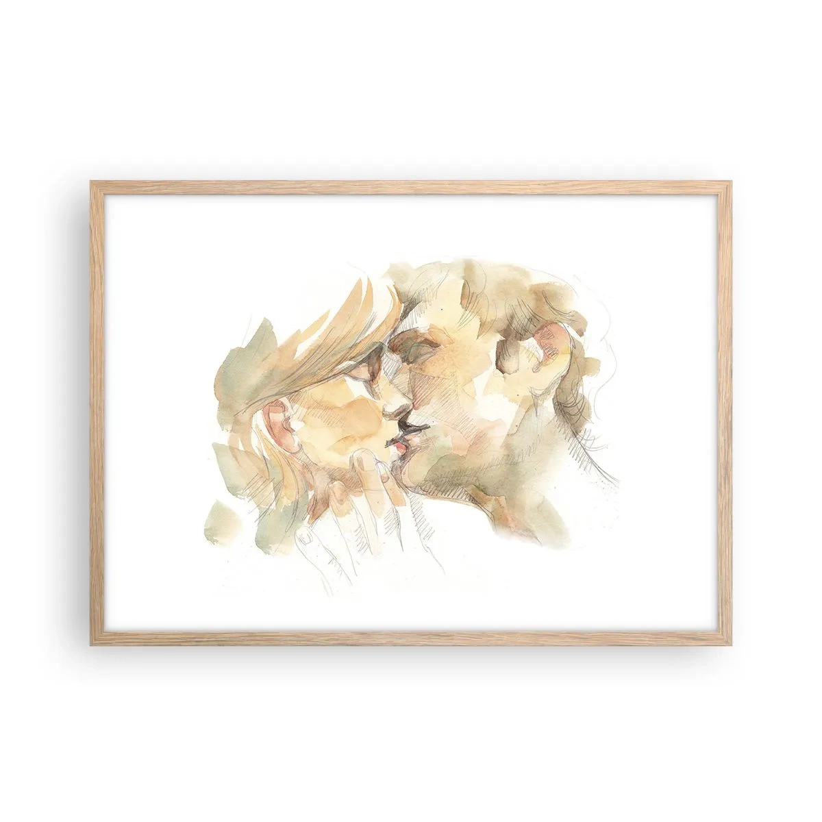 Affiche dans un chêne clair - Poster - A moitié trouvé ? - 70x50 cm