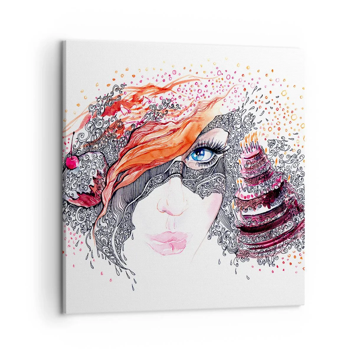 Impression sur toile - Image sur toile - Avec elle, c'est tous les jours la fête - 50x50 cm