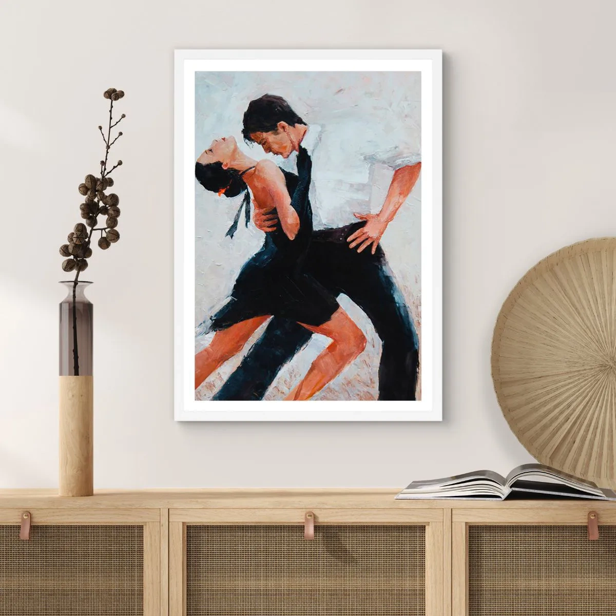 Affiche dans un cadre blanc - Poster - Tango de mes rêves et pensées - 61x91 cm