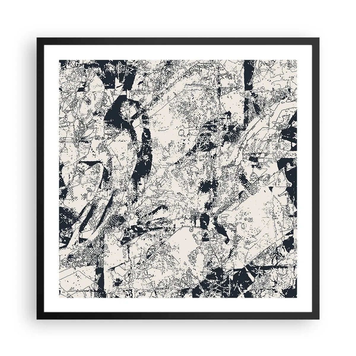 Affiche dans un cadre noir - Poster - Interpénétration des contraires - 60x60 cm
