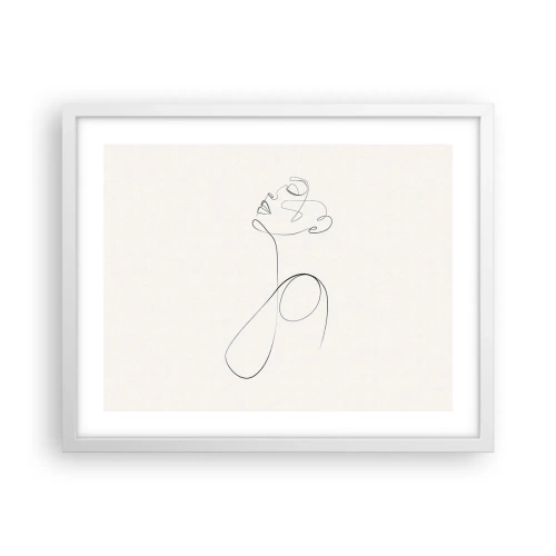 Affiche dans un cadre blanc - Poster - En boucle dans les rêves - 50x40 cm