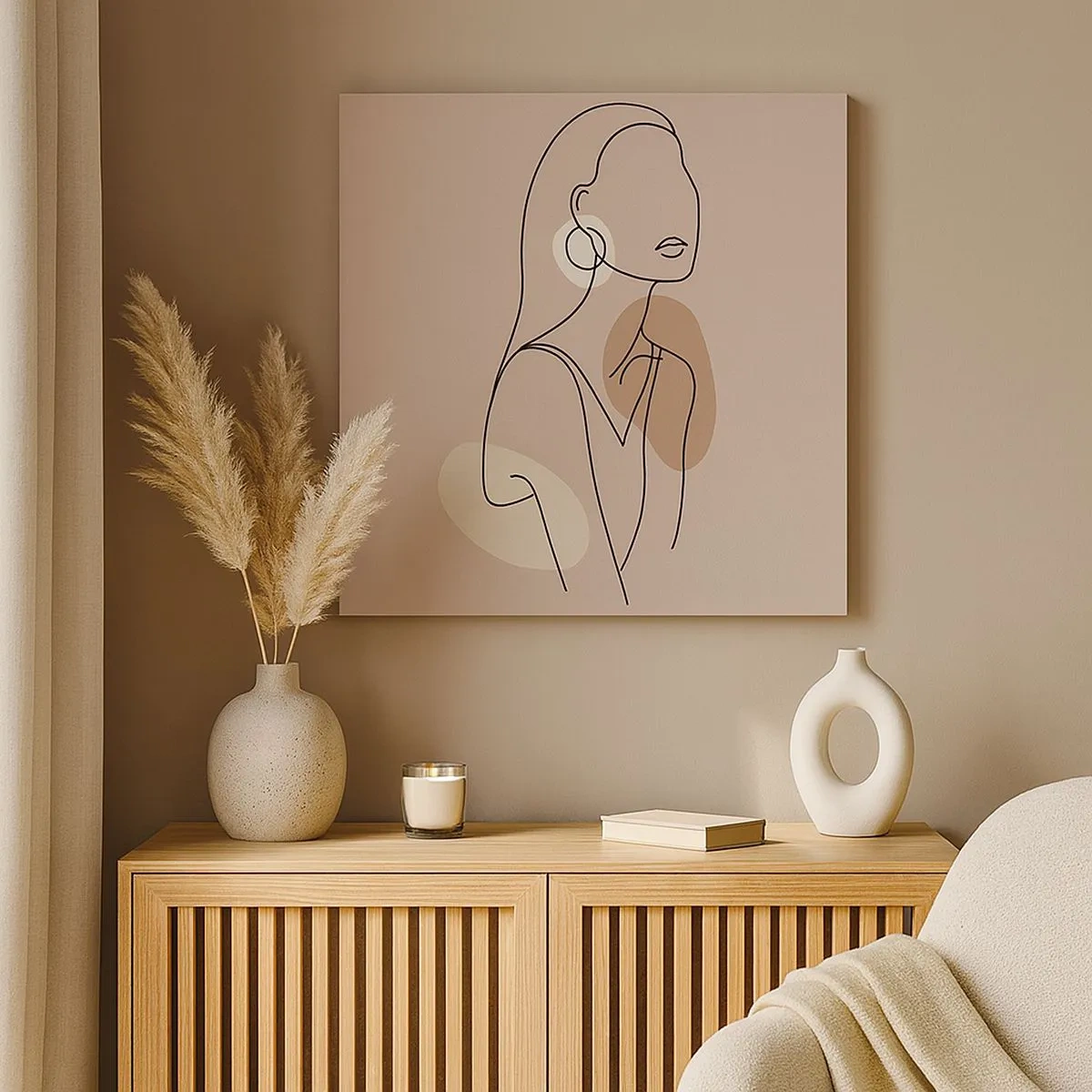 Impression sur toile - Image sur toile - Icone féminin - 30x30 cm