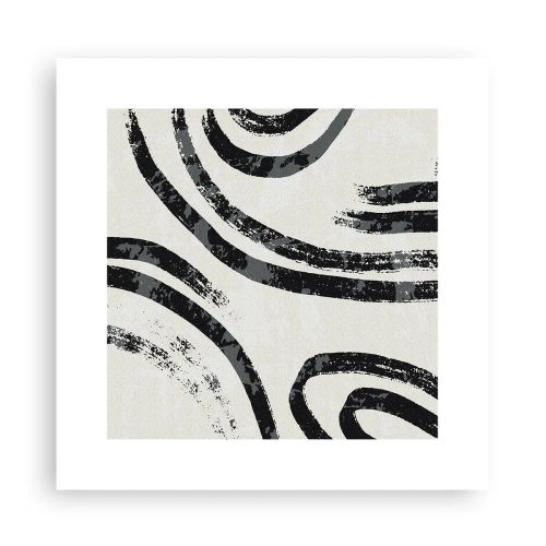 Affiche - Poster - À moitié arrêté - 30x30 cm