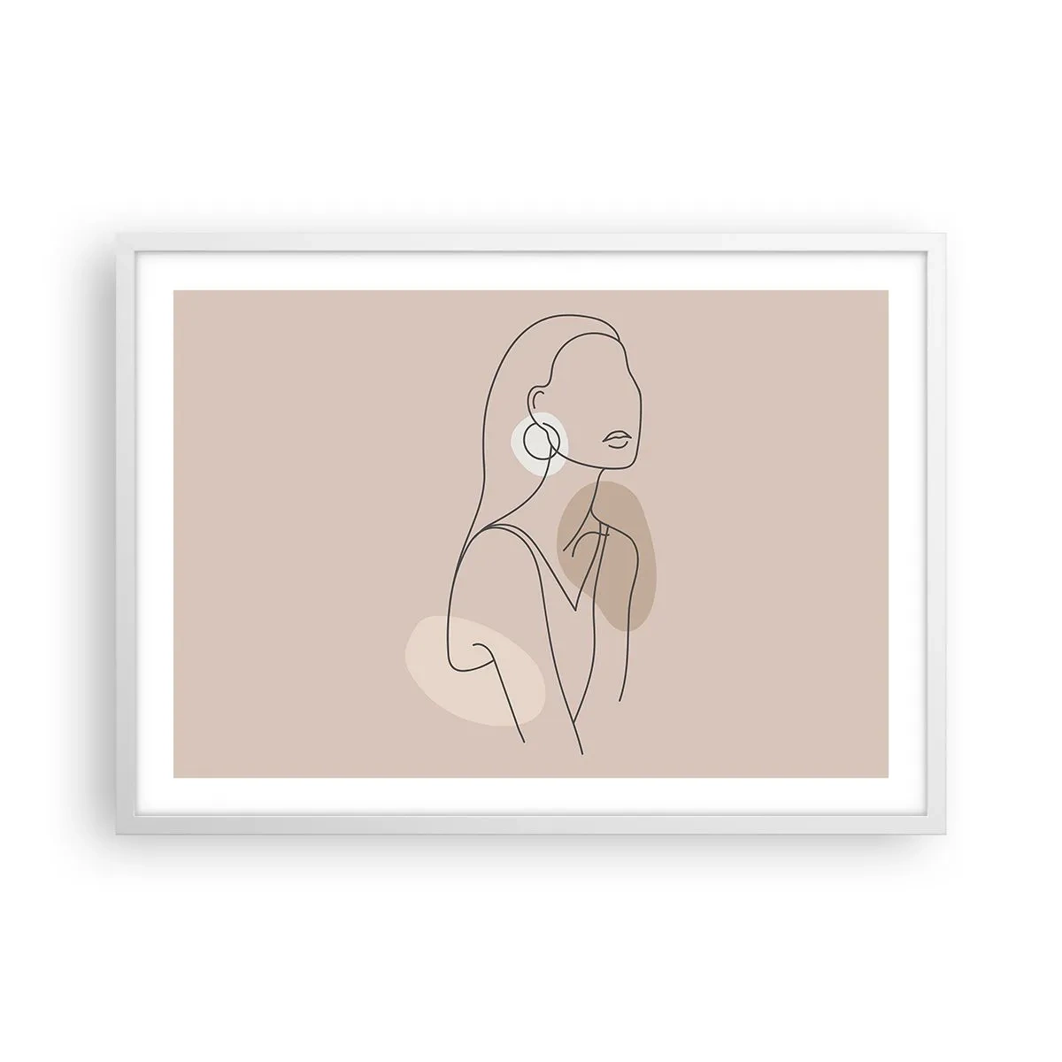 Affiche dans un cadre blanc - Poster - Icone féminin - 70x50 cm