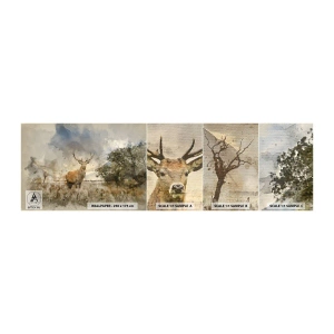 Échantillon De Papier Peint Standard Eco - Dignité - force - majesté - Animaux, Cerf, Paysage - 100x30 cm