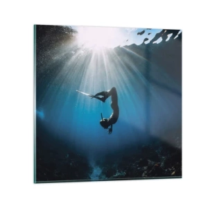 Impression sur verre - Image sur verre - Dans sous-marine - 60x60 cm
