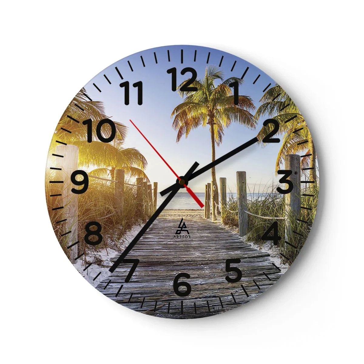 Horloge murale - Pendule murale - Directement au paradis - 40x40 cm