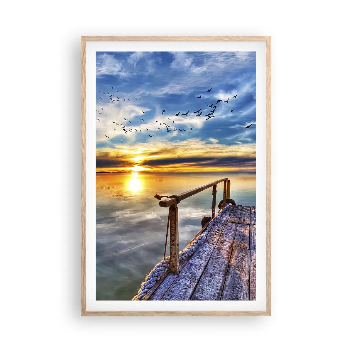 Affiche dans un chêne clair - Poster - Le vent se repose - 61x91 cm