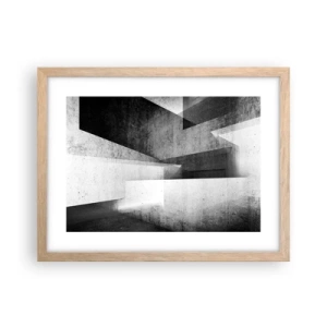 Affiche dans un chêne clair - Poster - Structure de l'espace - 40x30 cm