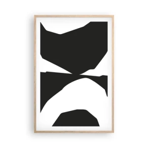 Affiche dans un chêne clair - Poster - Positif négatif - 61x91 cm