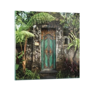 Impression sur verre - Image sur verre - Porte vers un monde exotique - 30x30 cm