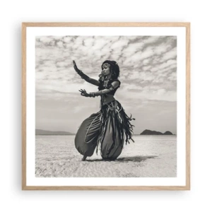 Affiche dans un chêne clair - Poster - Danse des îles du sud - 60x60 cm