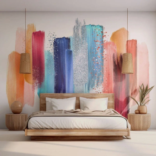 Papier Peint Photo Premium Canvas - En haut et en bas - Abstraction, Morceau, Art moderne - 450x315 cm