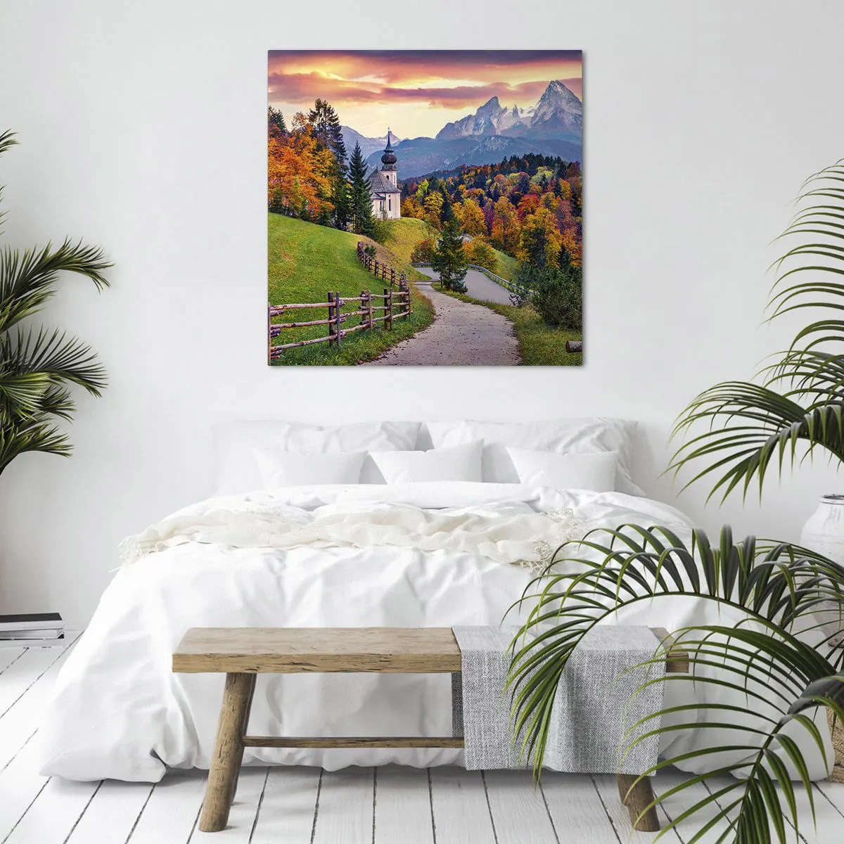 Impression sur toile - Image sur toile - Paysage comme peind - 50x50 cm