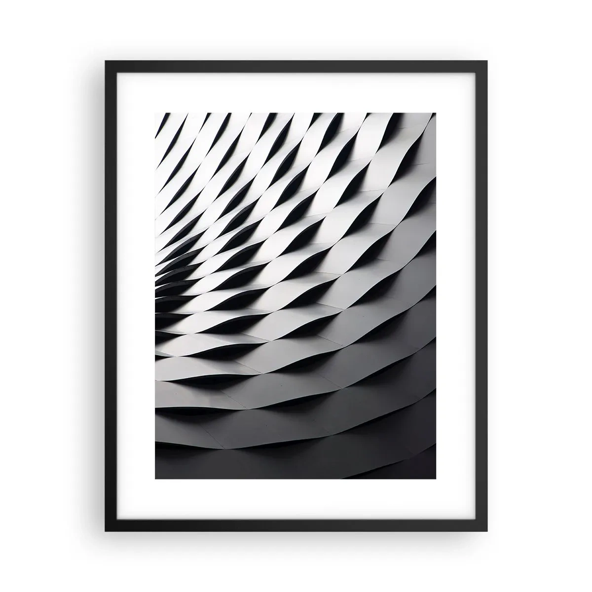 Affiche dans un cadre noir - Poster - A la surface des vagues - 40x50 cm