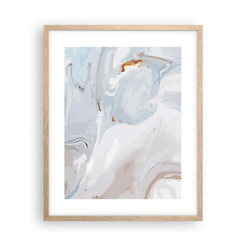 Affiche dans un chêne clair - Poster - Blanc surélevé - 40x50 cm