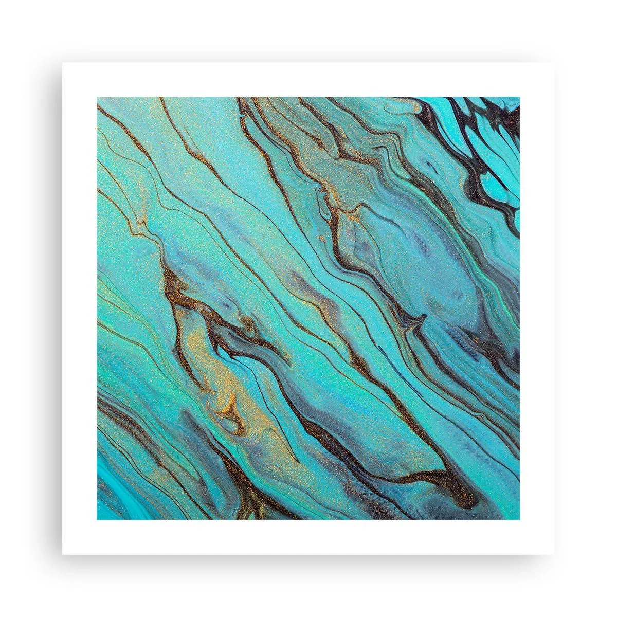 Affiche - Poster - Marée turquoise - 50x50 cm