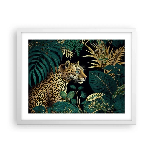 Affiche dans un cadre blanc - Poster - Un hôte dans la jungle - 50x40 cm