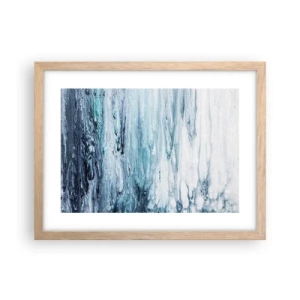 Affiche dans un chêne clair - Poster - Une glace bleue - 40x30 cm