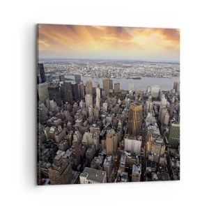 Impression sur toile - Image sur toile - Le cœur battant de notre époque - 60x60 cm