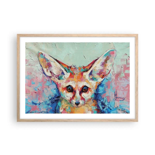 Affiche dans un chêne clair - Poster - Etes-vous prêts pour moi? - 70x50 cm