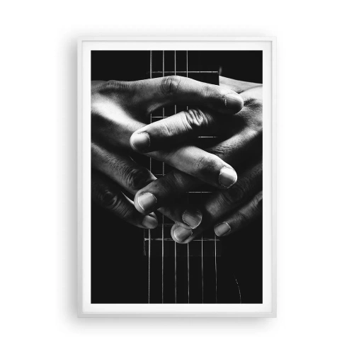 Affiche dans un cadre blanc - Poster - Prière d'artiste - 70x100 cm