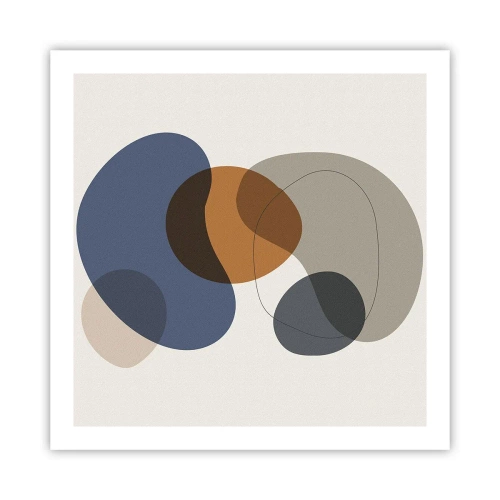 Affiche - Poster - Gouttes de couleur - 60x60 cm