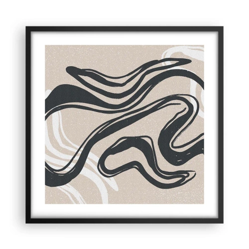 Affiche dans un cadre noir - Poster - Expression multipliée - 50x50 cm