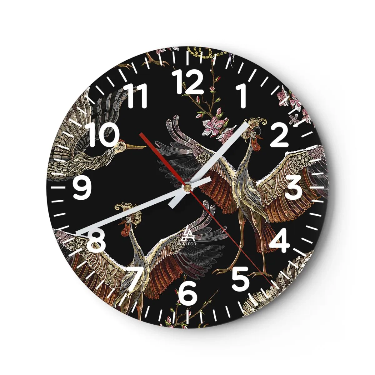Horloge murale - Pendule murale - Un oiseau de conte de fées - 30x30 cm