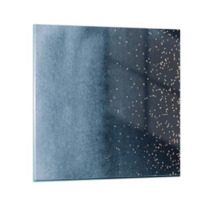 Impression sur verre - Image sur verre - Composition - phases bleues - 30x30 cm