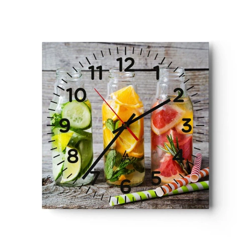 Horloge murale - Pendule murale - Sain par nature - 30x30 cm