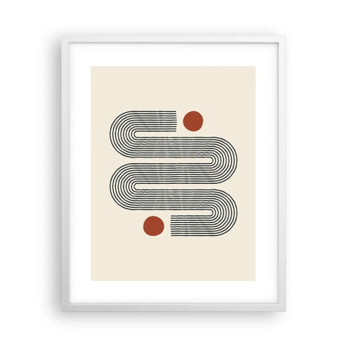 Affiche dans un cadre blanc - Poster - Du début à la fin - 40x50 cm