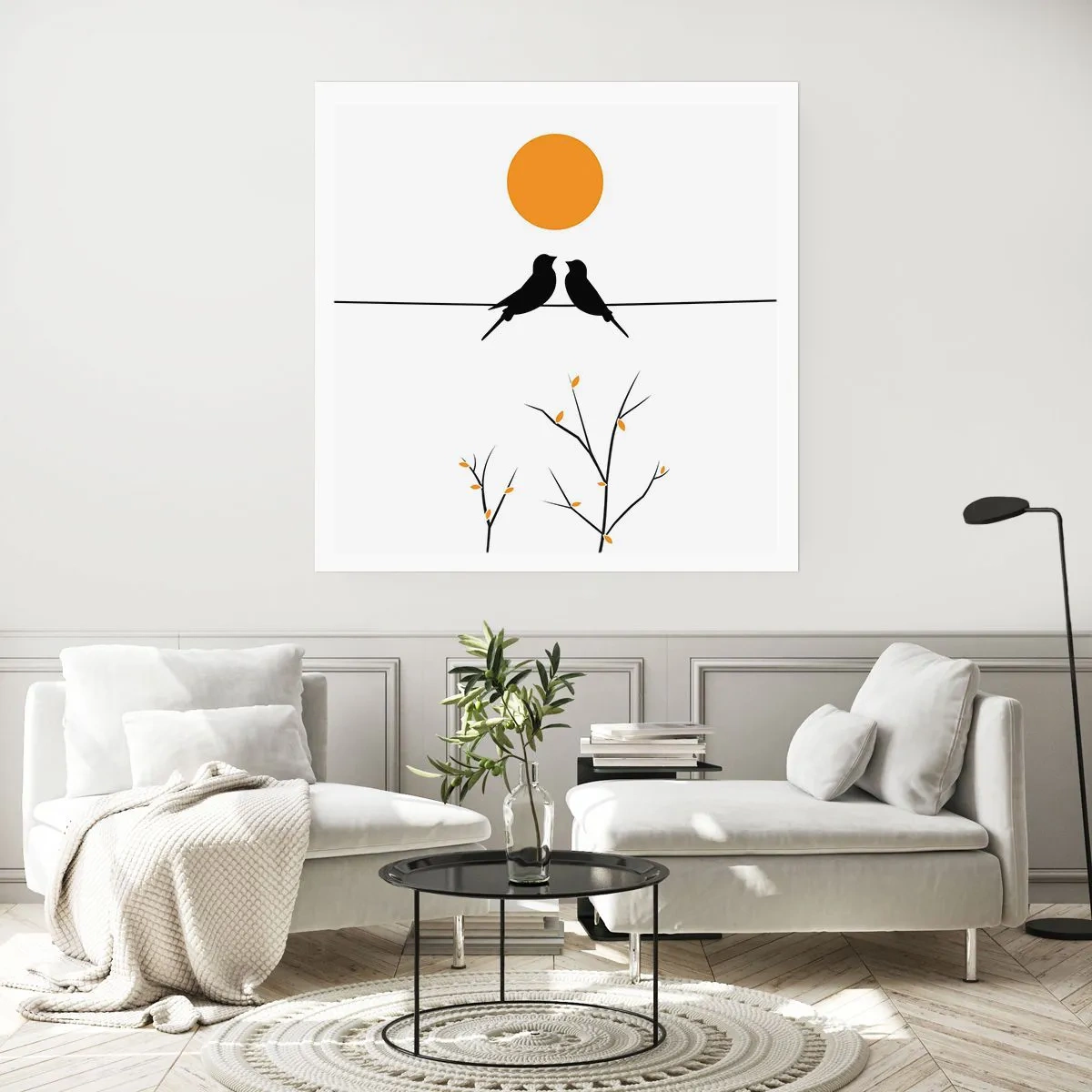 Affiche - Poster - Soirée pour rossignols - 40x40 cm