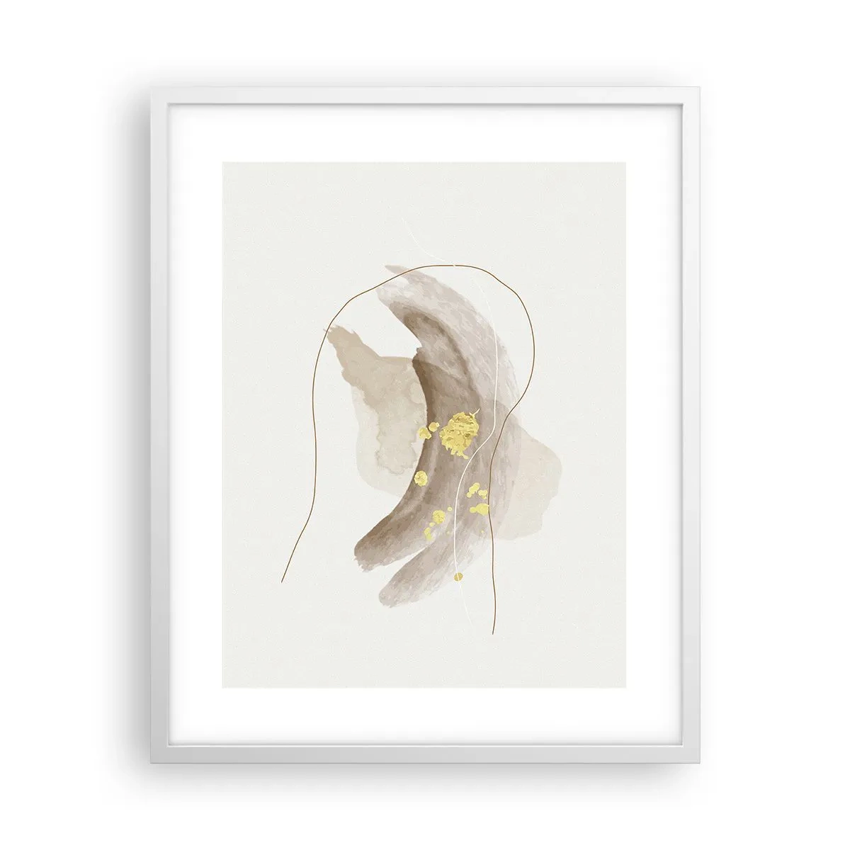 Affiche dans un cadre blanc - Poster - rencontré dans l'espace - 40x50 cm