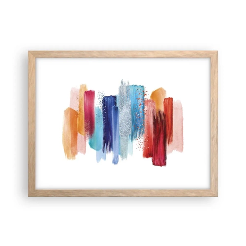 Affiche dans un chêne clair - Poster - En haut et en bas - 40x30 cm